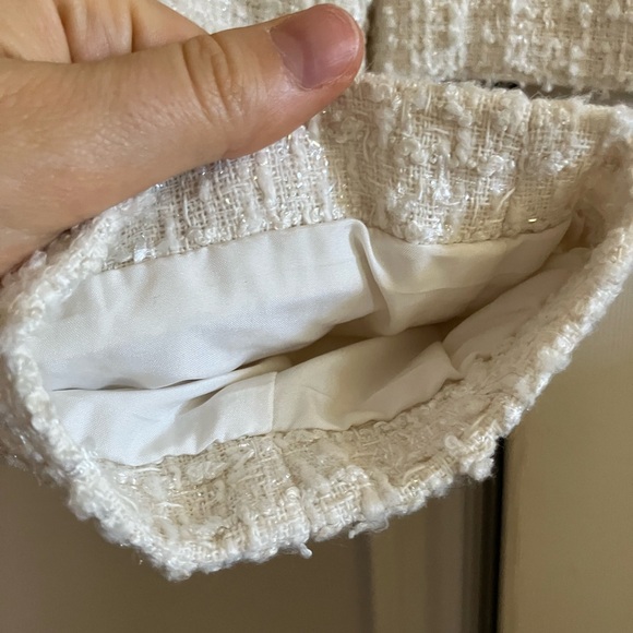 H&M Cream blazer with Pearl rhinestone small - Picture 7 of 8